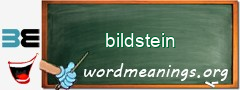 WordMeaning blackboard for bildstein